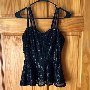 Grace Karin Sequined Black Camisole